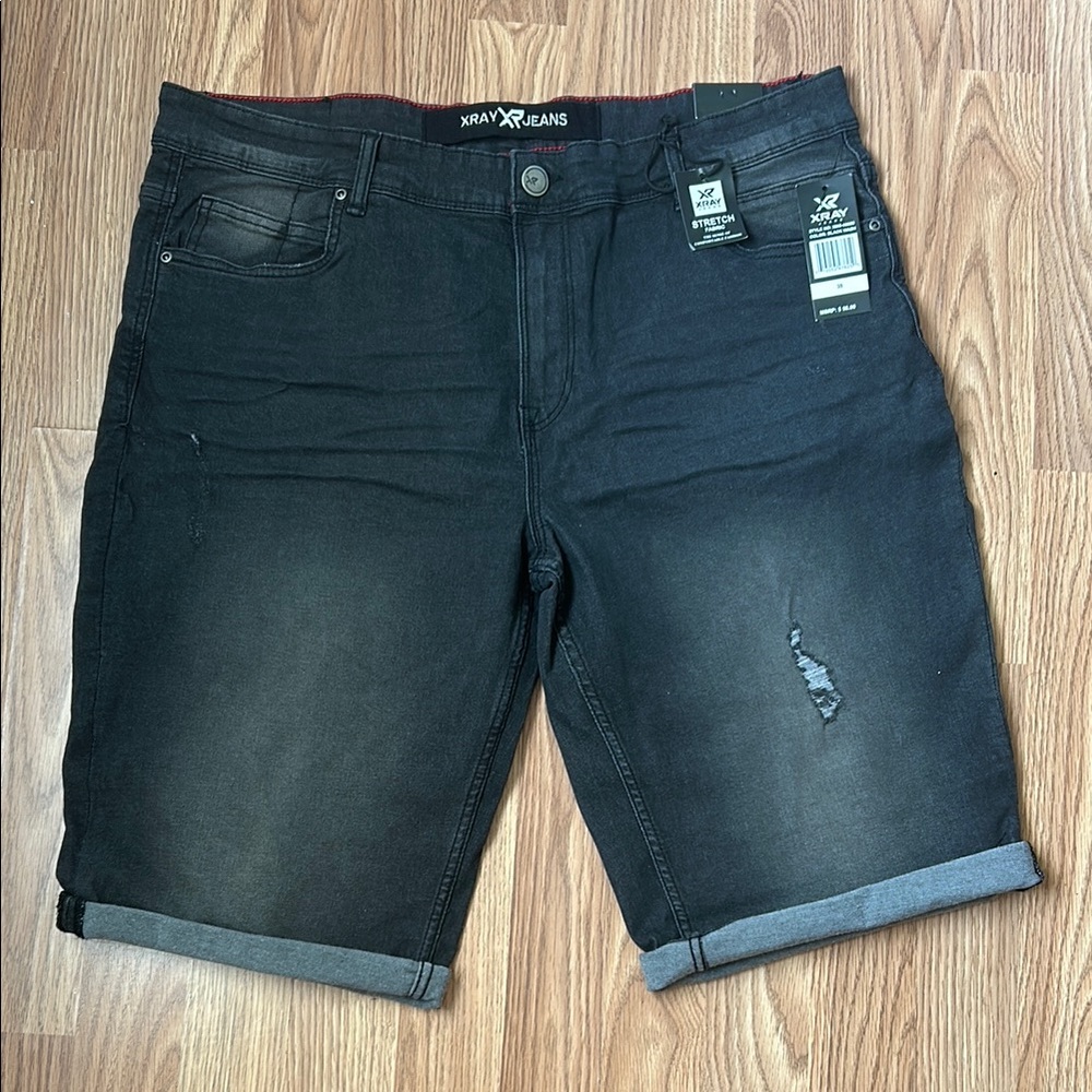 Black Relaxed Jeans with Distressed Look